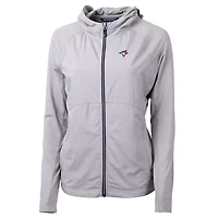 Women's Cutter & Buck Gray Toronto Blue Jays Adapt Eco Knit Full-Zip Jacket