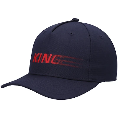 Men's King Apparel Navy Tennyson Curved Peak Snapback Hat