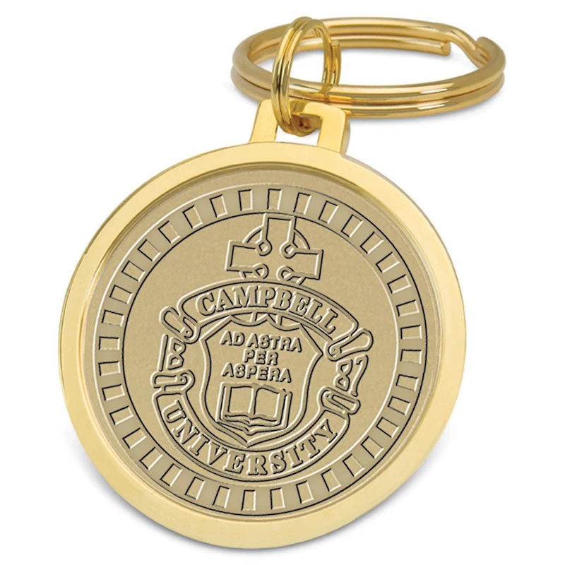 Gold Campbell Fighting Camels Team Logo Split-Wire Key Ring