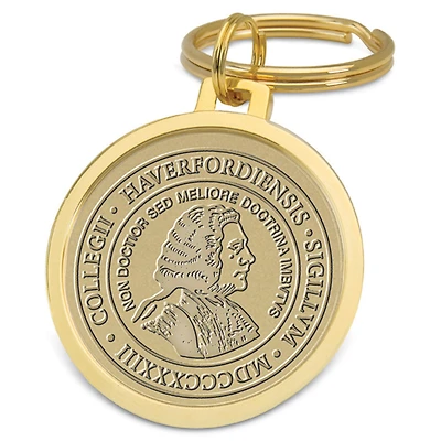 Gold Haverford College Split-Wire Key Ring