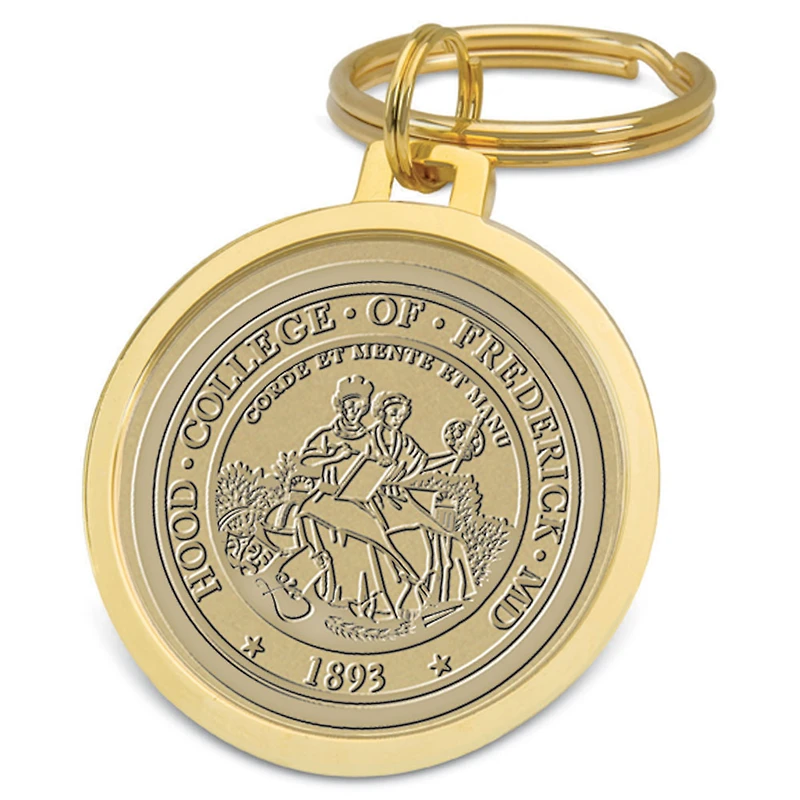 Gold Hood College Blazers Team Logo Split-Wire Key Ring