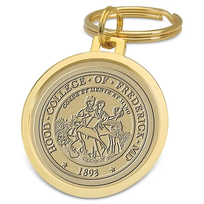 Gold Hood College Blazers Team Logo Split-Wire Key Ring