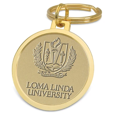 Gold LLU Lions Team Logo Split-Wire Key Ring