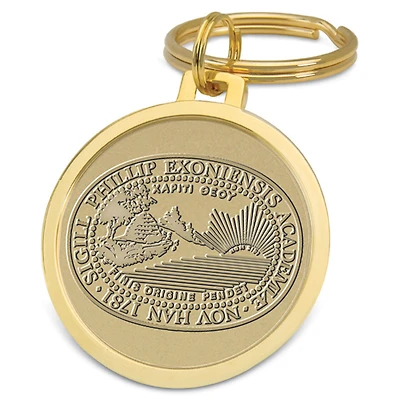 Gold Phillips Exeter Academy Big Red Team Logo Split-Wire Key Ring