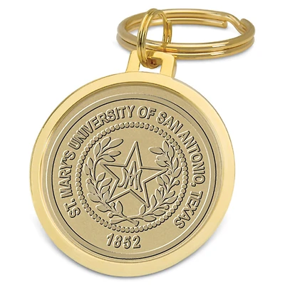 Gold St. Mary's University Rattlers Team Logo Split-Wire Key Ring