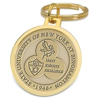Gold Binghamton Bearcats Team Logo Split-Wire Key Ring