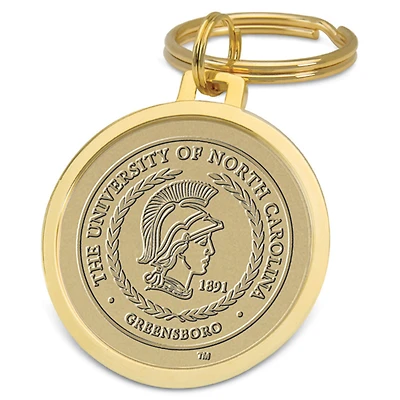 Gold UNCG Spartans Team Logo Split-Wire Key Ring