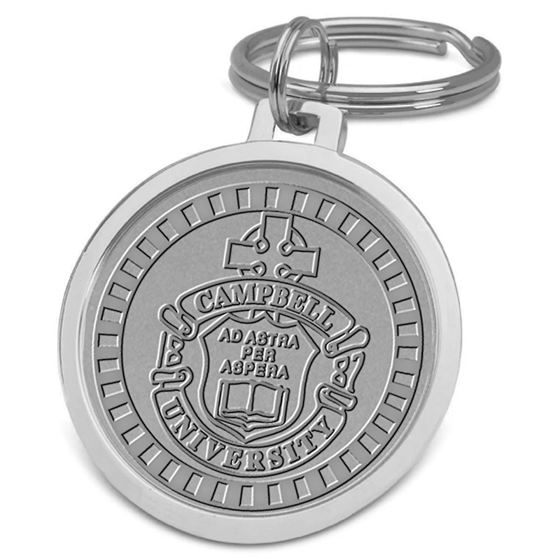 Silver Campbell Fighting Camels Team Logo Split-Wire Key Ring