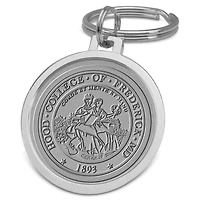 Silver Hood College Blazers Team Logo Split-Wire Key Ring