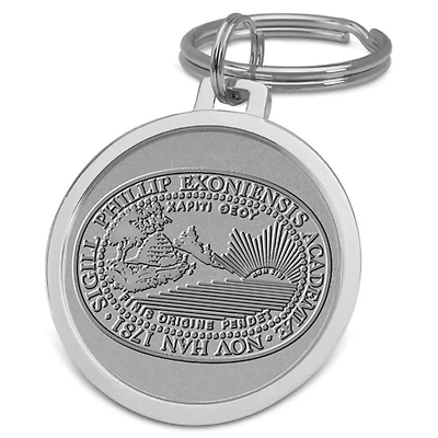 Silver Phillips Exeter Academy Big Red Team Logo Split-Wire Key Ring