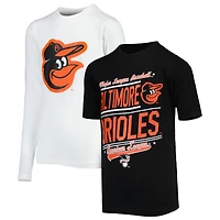 Youth Stitches Black/White Baltimore Orioles Combo T-Shirt Set