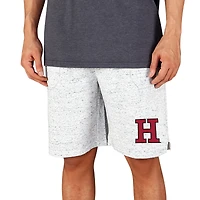 Men's Concepts Sport White/Charcoal Harvard Crimson Throttle Knit Jam Shorts