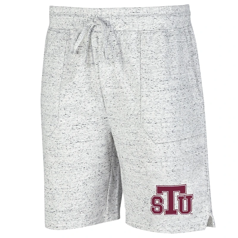 Men's Concepts Sport White/Charcoal Texas Southern Tigers Throttle Knit Jam Shorts