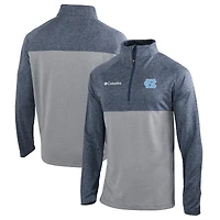 Men's Columbia Navy North Carolina Tar Heels Omni-Wick Rockin' It Quarter-Zip Pullover Jacket