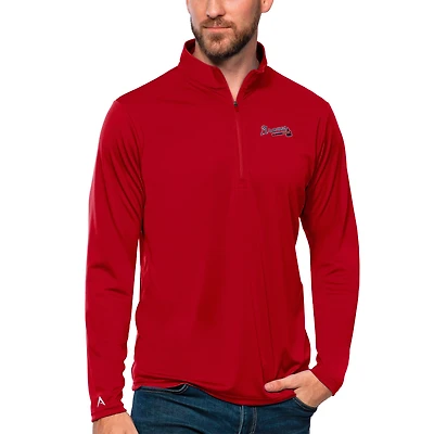 Men's Antigua Atlanta Braves Tribute Quarter-Zip Pullover Top