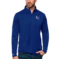 Men's Antigua Royal Kansas City Royals Tribute Quarter-Zip Pullover Top