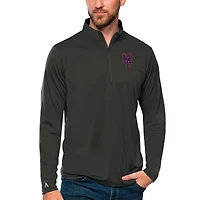 Men's Antigua Charcoal New York Mets Tribute Quarter-Zip Pullover Top