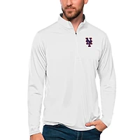 Men's Antigua New York Mets Tribute Quarter-Zip Pullover Top