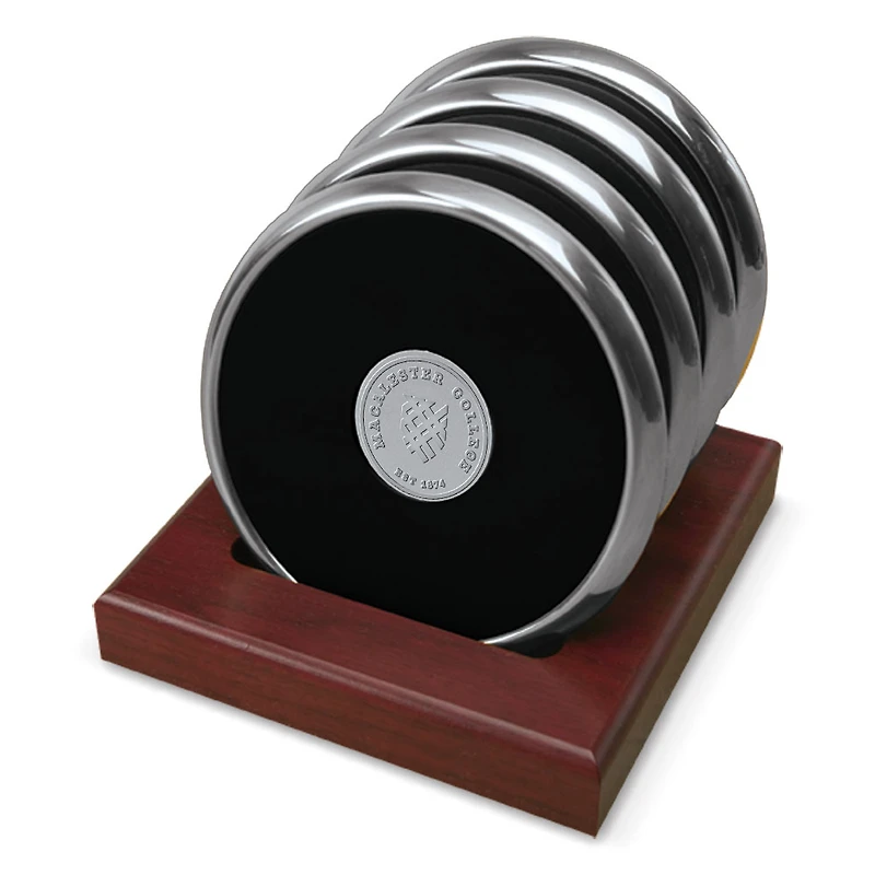 Silver Macalester Scots 4-Piece Coaster Set