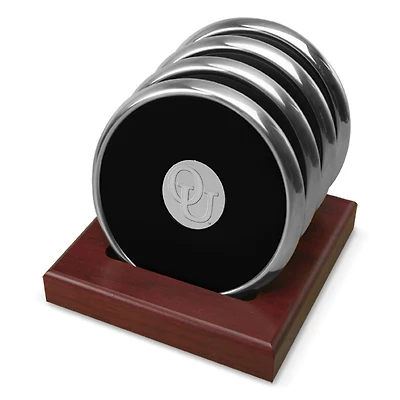Silver Oakland Golden Grizzlies 4-Piece Coaster Set