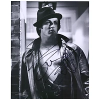 Sylvester Stallone Rocky Autographed 16'' x 20'' Black & White Standing in Doorway Photograph
