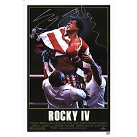 Sylvester Stallone Rocky IV Autographed 12'' x 18'' Movie Poster