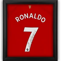 Cristiano Ronaldo Manchester United Autographed Framed adidas 2021 Home Jersey Shadowbox