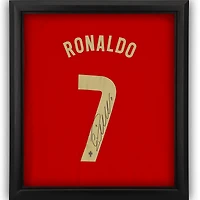 Cristiano Ronaldo Portugal National Team Autographed Framed Nike 2020 Home Jersey Shadowbox