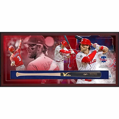 Bryce Harper Philadelphia Phillies Autographed Framed Black Barrel Blonde Handle Victus Game Model Bat Shadow Box