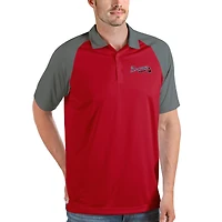 Men's Antigua Red/Gray Atlanta Braves Nova Polo