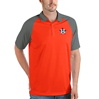 Men's Antigua Gray Houston Astros Nova Polo