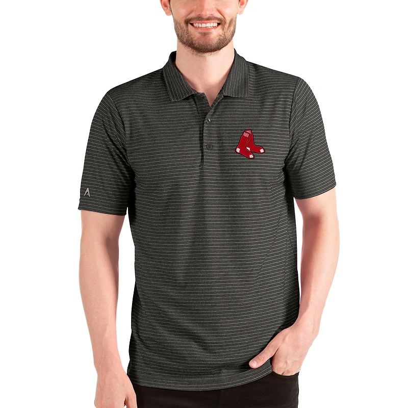 Men's Antigua Heathered Navy/Red Boston Red Sox Esteem Polo