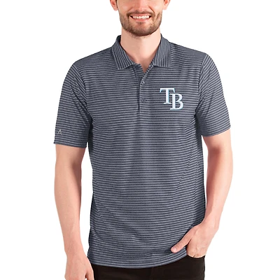 Men's Antigua Heathered Navy/White Tampa Bay Rays Esteem Polo