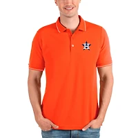 Men's Antigua Orange Houston Astros Affluent Polo