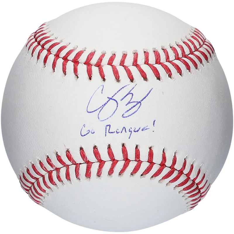 Corey Seager Texas Rangers Autographed Baseball with "Go Rangers!" Inscription
