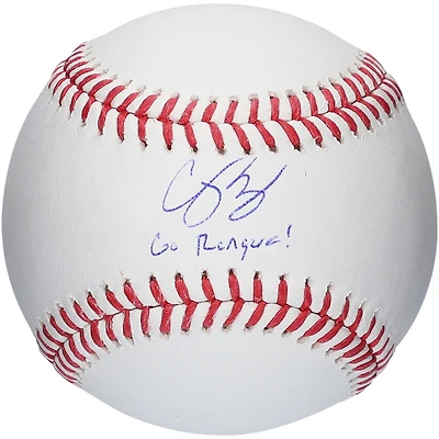 Corey Seager Texas Rangers Autographed Baseball with "Go Rangers!" Inscription