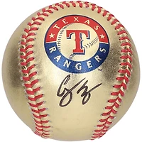 Corey Seager Texas Rangers Autographed Gold Leather Baseball
