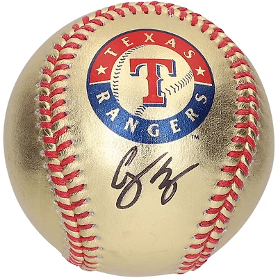 Corey Seager Texas Rangers Autographed Gold Leather Baseball