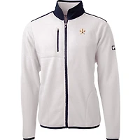 Men's Cutter & Buck White/Navy Houston Astros Cascade Eco Sherpa Fleece Full-Zip Jacket