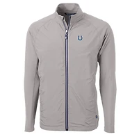 Men's Cutter & Buck Gray Indianapolis Colts Big & Tall Adapt Eco Knit Full-Zip Raglan Jacket