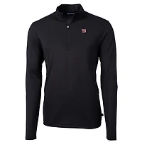 Men's Cutter & Buck New York Giants Big & Tall Virtue Eco Pique Quarter-Zip Pullover Jacket