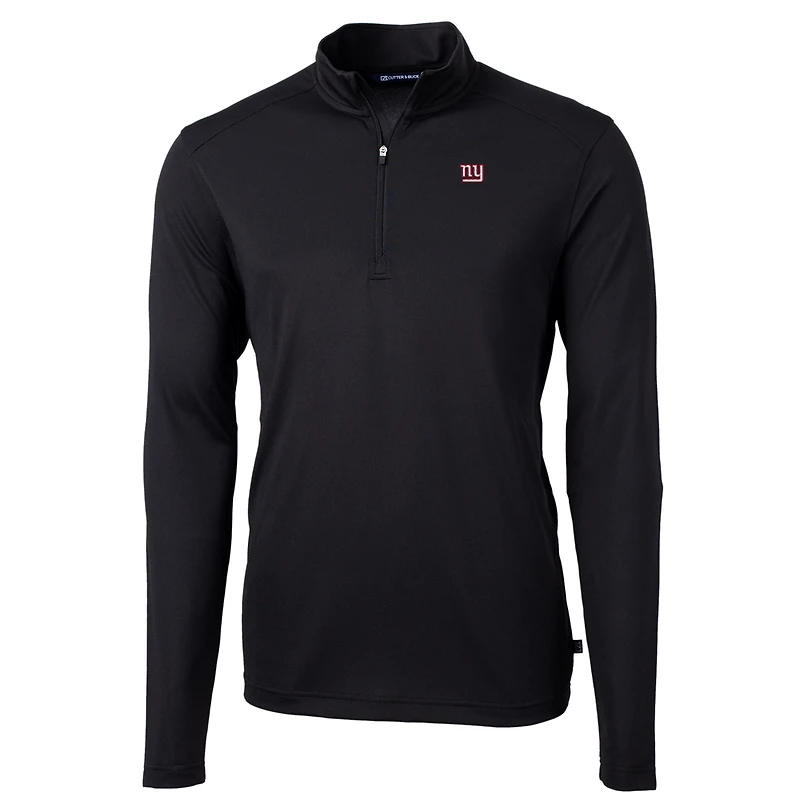 Men's Cutter & Buck New York Giants Big & Tall Virtue Eco Pique Quarter-Zip Pullover Jacket