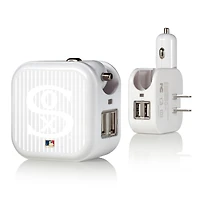 Chicago White Sox 2-in-1 Pinstripe Cooperstown Design USB Charger