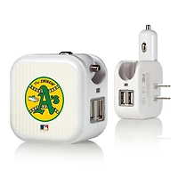 Athletics 2-in-1 Pinstripe Cooperstown Design USB Charger