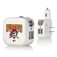 Pittsburgh Pirates 2-in-1 Pinstripe Cooperstown Design USB Charger