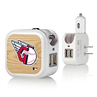 Cleveland Guardians 2-in-1 Baseball Bat Design USB Charger