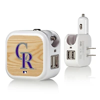 Colorado Rockies 2-in-1 Baseball Bat Design USB Charger