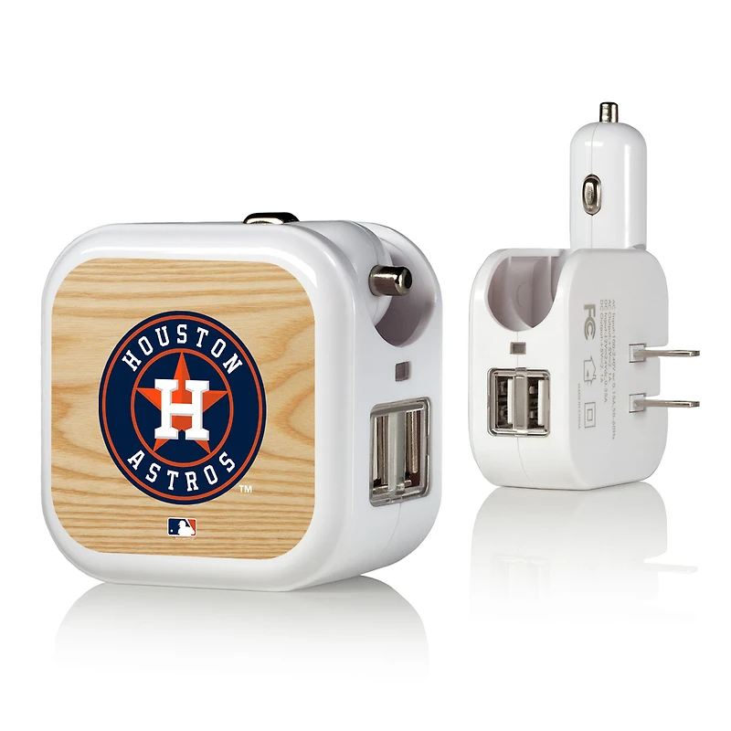 Houston Astros 2-in-1 Baseball Bat Design USB Charger