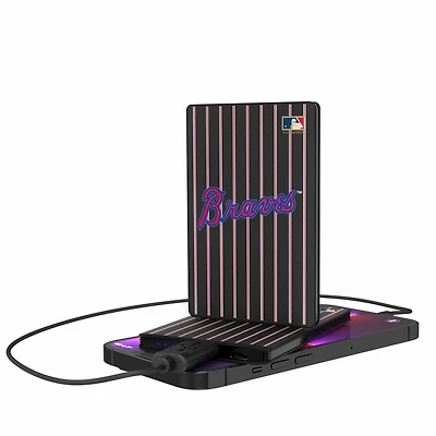 Atlanta Braves 2500 mAh Pinstripe Cooperstown Design Credit Card Powerbank