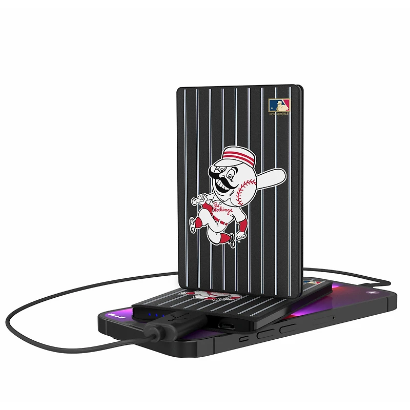 Cincinnati Reds 2500 mAh Pinstripe Cooperstown Design Credit Card Powerbank